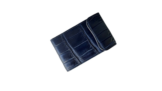 キャッシュレス財布 2.0|マット加工 紺/茶褐|Shakhnoza