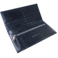 マット加工クロコダイルレザーブラックの薄型長財布 収納