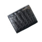 黒と深緋色クロコダイル革の二つ折りミニ財布 カードポケット